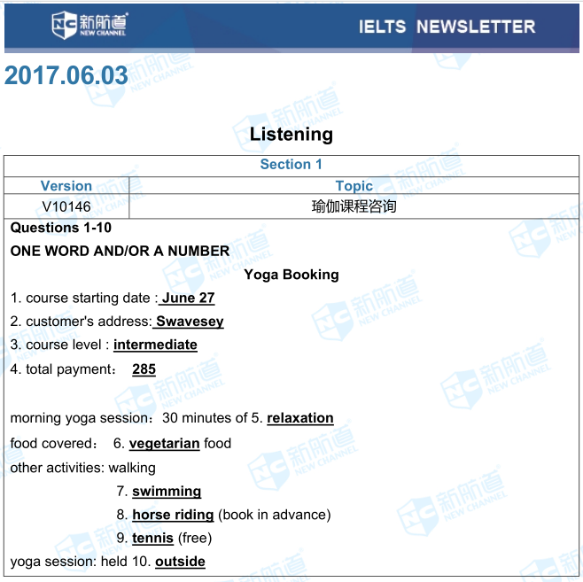 雅思6.3機經考試